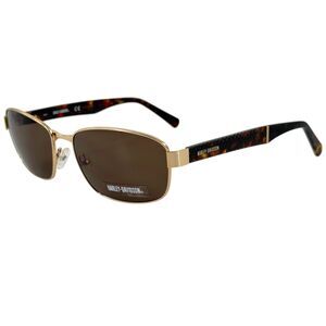 Harley Davidson HD0919X Mens Metal Sunglass 32E Gold 59-16 Brown Lenses